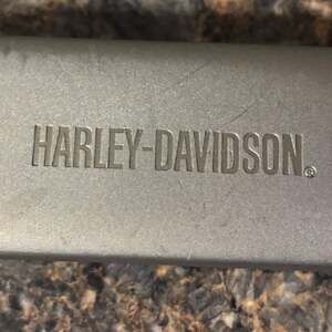 Harley Davidson Eyeglass or Sunglass Hard Shell Case, Gray & Black Clamshell